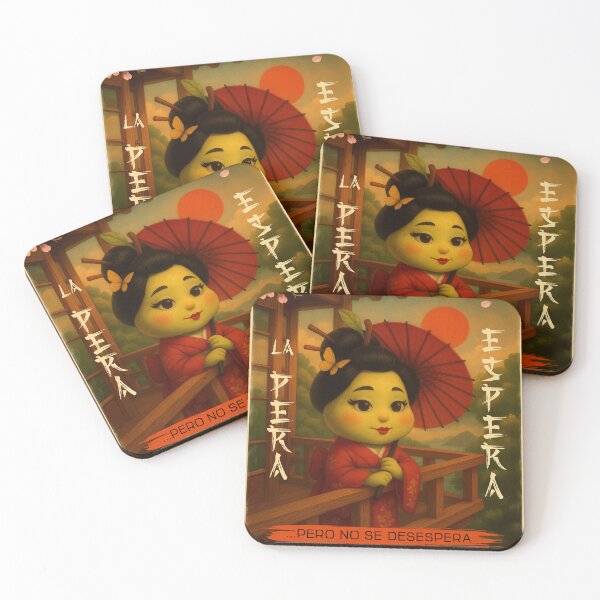 Item preview, La Pera Espera — Funny Spanish Pear Geisha designed and sold by Olha Kara Art.