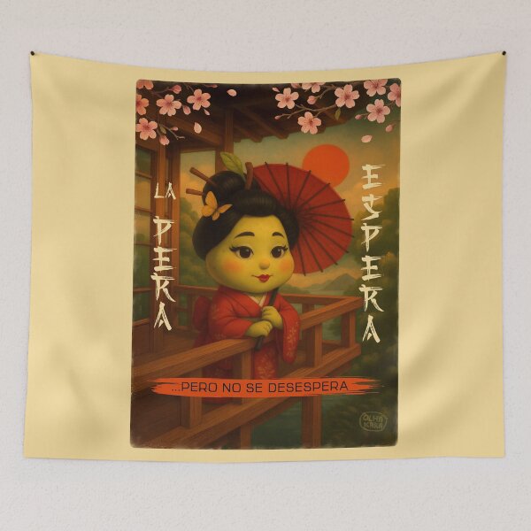 Item preview, La Pera Espera — Divertida geisha española de pera designed and sold by Olha Kara Art.