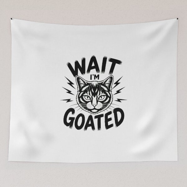 Item preview, Wait I'm GOATED Cat Lightning Graphic Tee designed and sold by StranHabesre51.