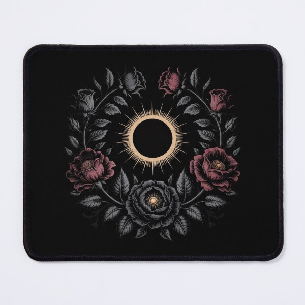 Item preview, Botanical Eclipse Shirt Gothic Sun Moon Floral Tee designed and sold by maxiprom.