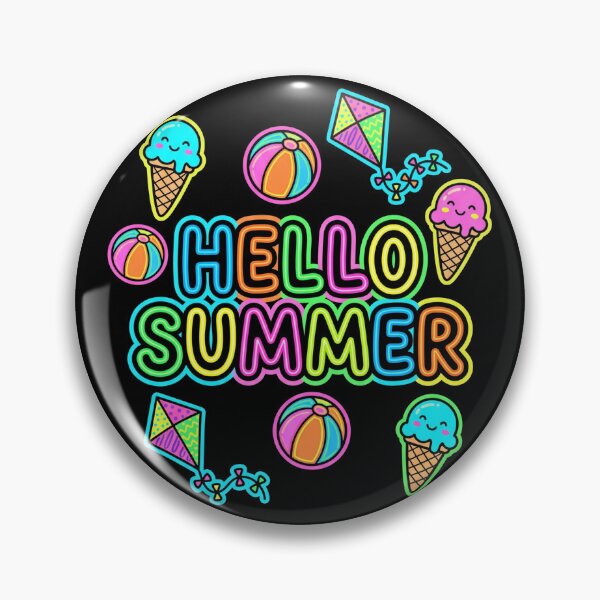 Item preview, Hello Summer 90s Neon Retro Beach Vacation designed and sold by TeNovaStudio.