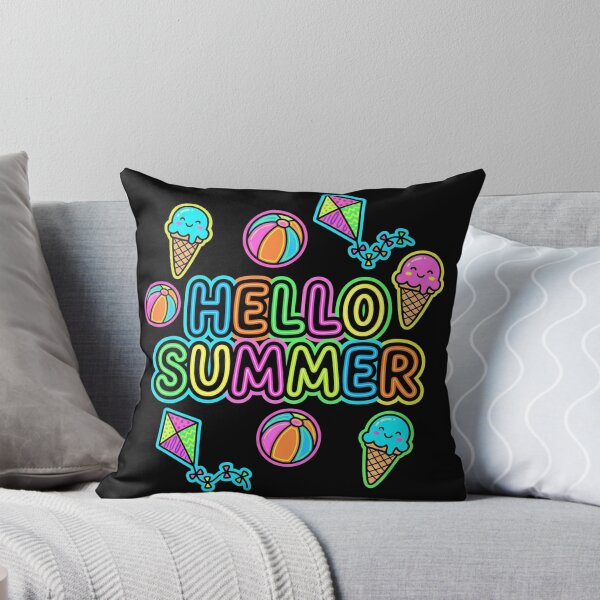 Item preview, Hello Summer 90s Neon Retro Beach Vacation designed and sold by TeNovaStudio.