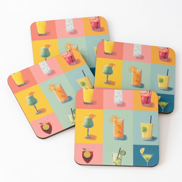 Item preview, MANY DRINKS – Modern Home Art Print designed and sold by MarkedArtPrints.
