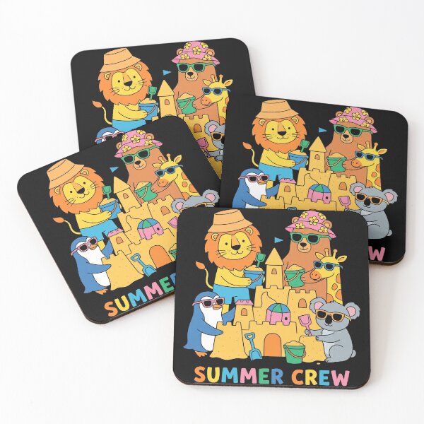Item preview, Summer Crew Cute Animals Sandcastle Beach Vacation designed and sold by TeNovaStudio ⭐⭐⭐⭐⭐.
