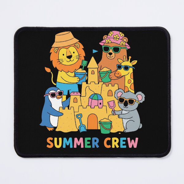 Item preview, Summer Crew Cute Animals Sandcastle Beach Vacation designed and sold by TeNovaStudio.