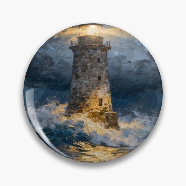 Item preview, Beautiful Landscape of lighthouse storm designed and sold by NivyasArtistry.