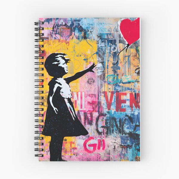 Item preview, Street Mural Girl With Red Heart-Shaped Balloon Art  designed and sold by GrinGalore.