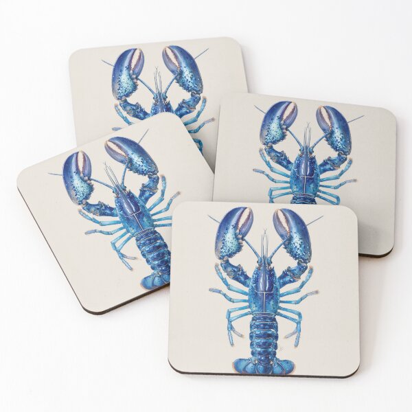 Item preview, BLUE LOBSTER – Modern Home Art Print designed and sold by MarkedArtPrints.