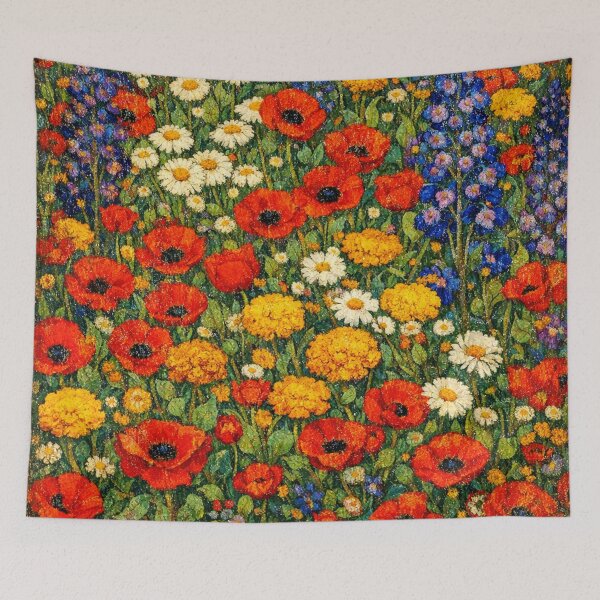 Item preview, Vibrant Wildflower Meadow Oil Painting Style Flower Field designed and sold by Owcomm.