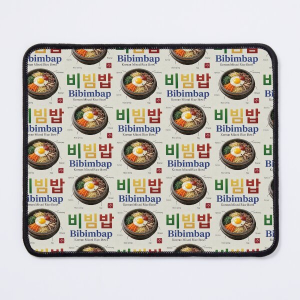 Item preview, Bibimbap (Korean Mixed Rice Bowl) - Minimalist K-Food Hangeul Art Poster designed and sold by SOOstudio73.