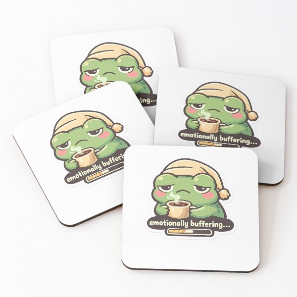 Item preview, Sleepy frog coffee sticker designed and sold by PicParadiz.