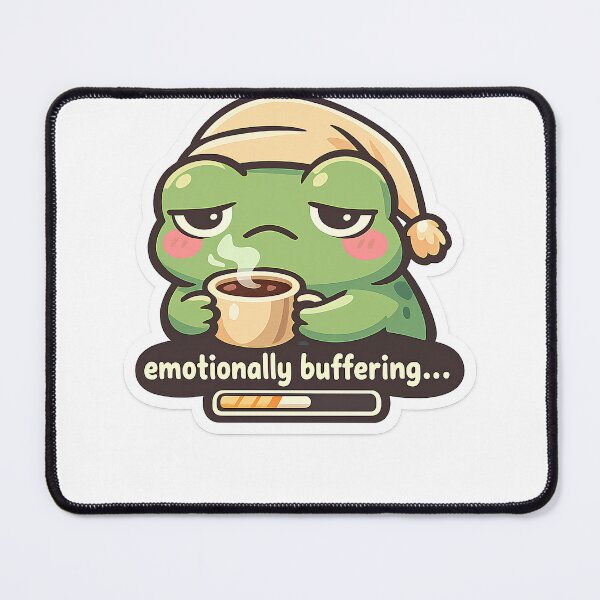 Item preview, Sleepy frog coffee sticker designed and sold by PicParadiz.