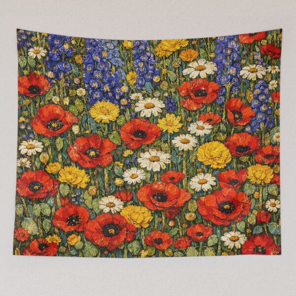 Item preview, Vibrant Wildflower Meadow Oil Painting Style designed and sold by Owcomm.