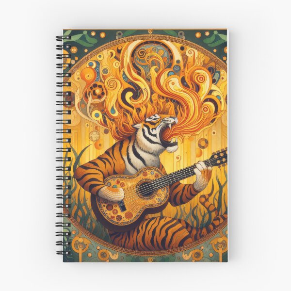 Item preview, Tiger burning bright with guitar 2 designed and sold by KenRinkel.