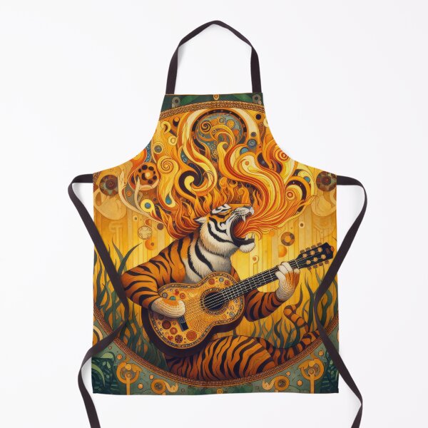 Item preview, Tiger burning bright with guitar 2 designed and sold by KenRinkel.