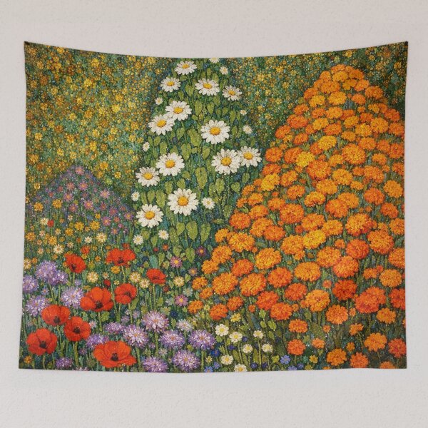 Item preview, Vibrant Summer Meadow Flower Garden Oil Painting designed and sold by Owcomm.