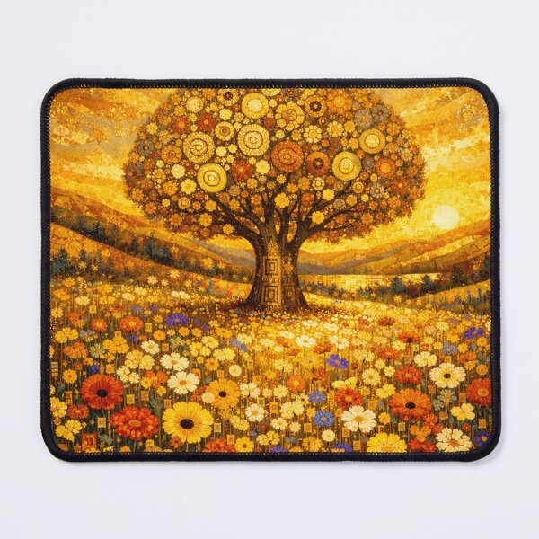Item preview, Golden Tree of Life Mosaic Meadow designed and sold by Owcomm.
