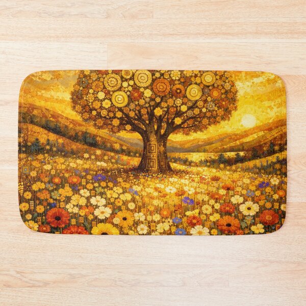 Item preview, Golden Tree of Life Mosaic Meadow designed and sold by Owcomm.