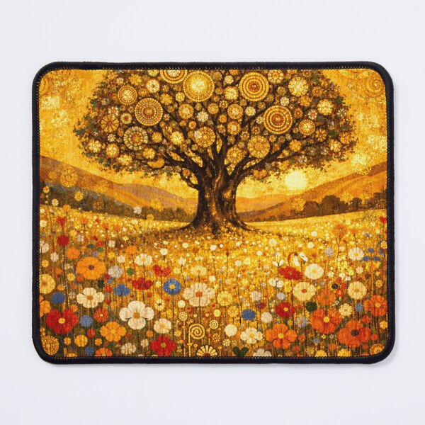 Item preview, Golden Tree of Life Mosaic over Wildflower Meadow designed and sold by Owcomm.