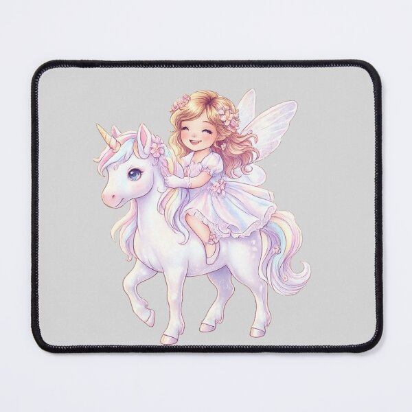 Item preview, Magical Fairy Girl Riding Unicorn PNG | Cute Pastel Fantasy Clipart designed and sold by arifali786.