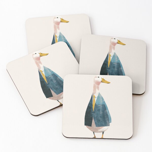 Item preview, DUCK IN SUIT – Modern Home Art Print designed and sold by MarkedArtPrints.