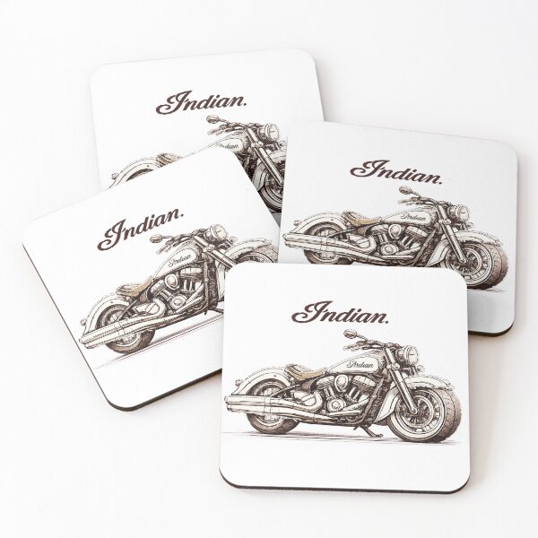 Item preview, Indian Motorcycle Classic — Vintage Biker Sketch Art designed and sold by IronRoadCo.