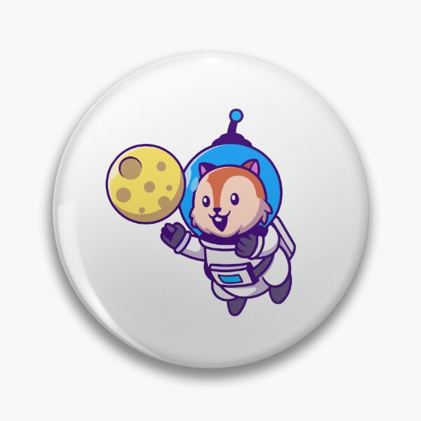 Item preview, Cute Squirrel Astronaut Floating In Space Cartoon designed and sold by Clara D 	 Leclair.