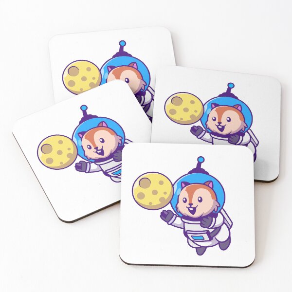 Item preview, Cute Squirrel Astronaut Floating In Space Cartoon designed and sold by Clara D 	 Leclair.