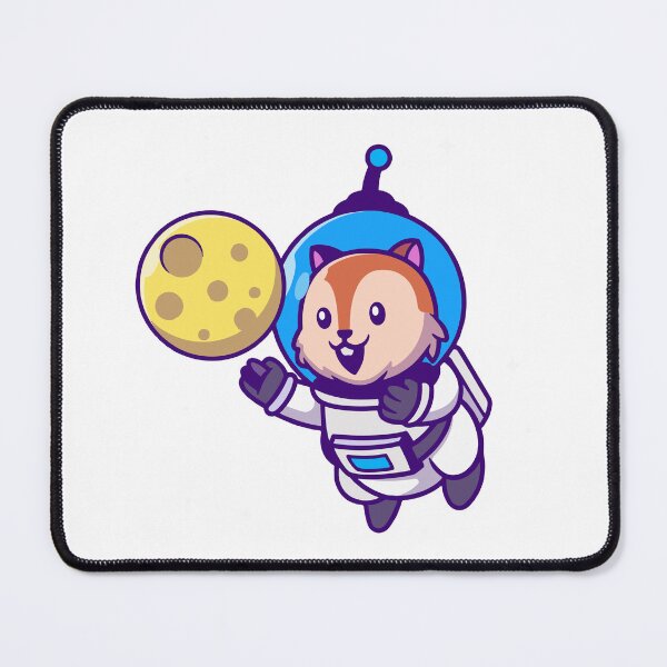 Item preview, Cute Squirrel Astronaut Floating In Space Cartoon designed and sold by Clara D Leclair.
