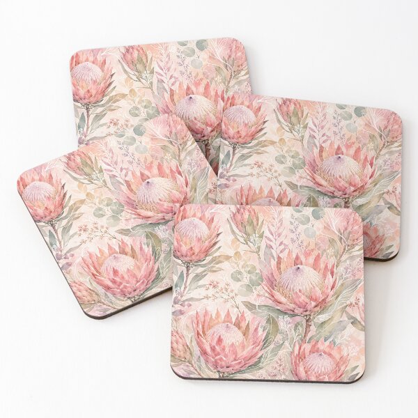 Item preview, Blush Pink Protea Watercolor Botanical Floral Design designed and sold by Serenity2Co.