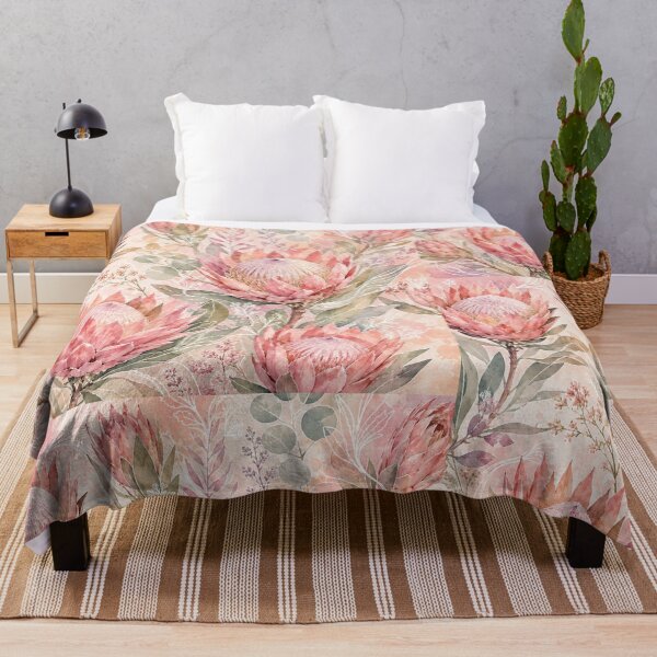 Item preview, Blush Pink Protea Watercolor Botanical Floral Design designed and sold by Serenity2Co.