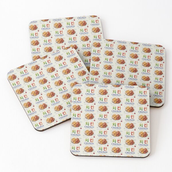 Item preview, ​Korean Fried Chicken (Chimaek) - Minimalist K-Food Hangeul Art Poster designed and sold by SOOstudio73.