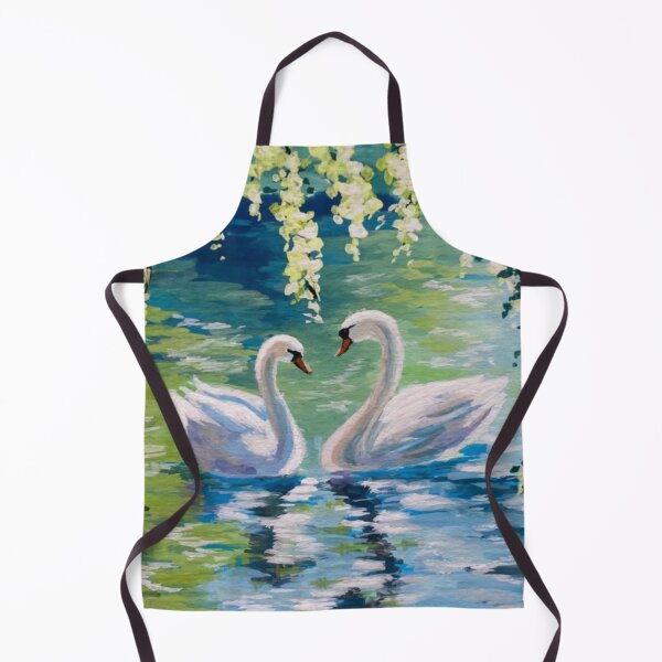 Item preview, Scenery of peaceful white swans  designed and sold by NivyasArtistry.