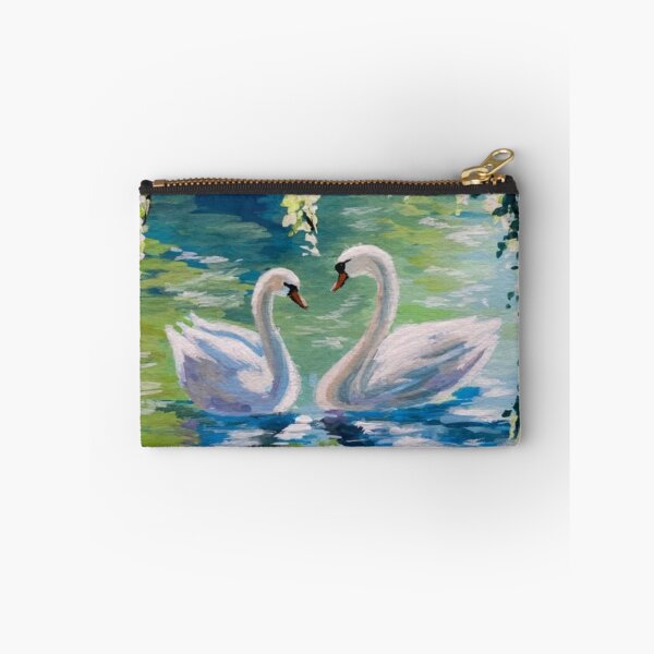 Item preview, Scenery of peaceful white swans  designed and sold by NivyasArtistry.