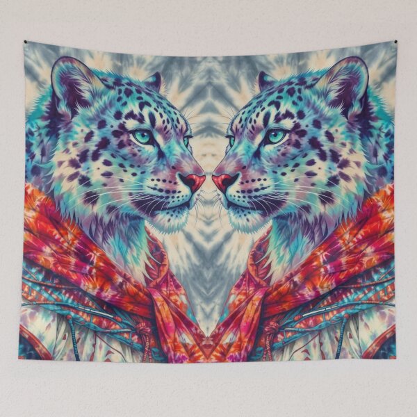 Item preview, Astral Nomad: The Tie-Dye Snow Leopard designed and sold by SilverSeaBKK.