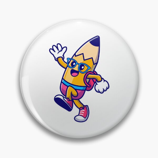 Item preview, Cute Back To School Pencil Cartoon Character designed and sold by Clara D 	 Leclair.