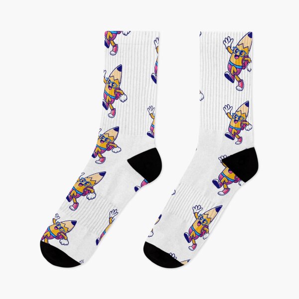 Item preview, Cute Back To School Pencil Cartoon Character designed and sold by Clara D 	 Leclair.