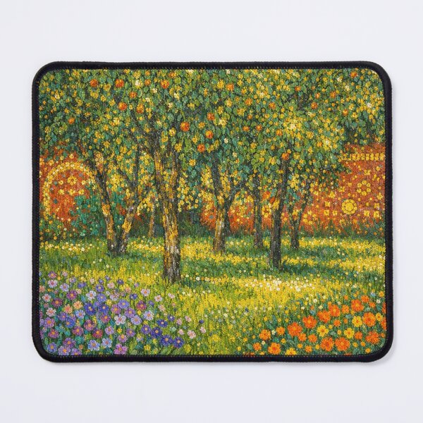 Item preview, Golden Orchard Garden with Blooming Wildflowers in Klimt Impressionist Style designed and sold by Owcomm.