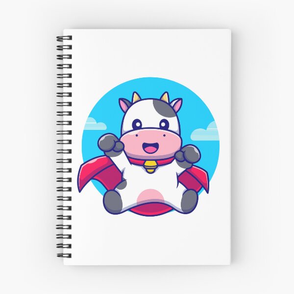 Item preview, Cute Superhero Cow Flying In Sky Cartoon designed and sold by Clara D 	 Leclair.