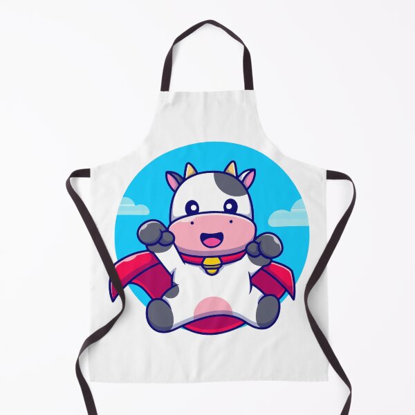 Item preview, Cute Superhero Cow Flying In Sky Cartoon designed and sold by Clara D Leclair.