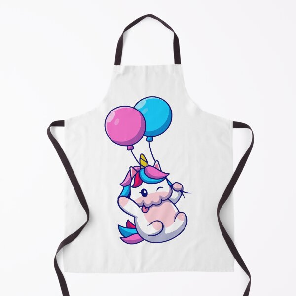 Item preview, Cute Unicorn Floating With Colorful Balloons Cartoon designed and sold by Clara D Leclair.