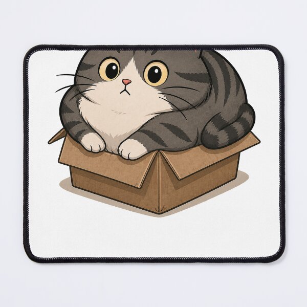 Item preview, Cute Cat in a Box Shirt | Cartoon Kitty Graphic Tee designed and sold by SleepyLlamaClothes.