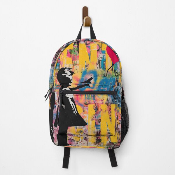 Item preview, Street Mural Girl With Red Heart Balloon Art designed and sold by GrinGalore.