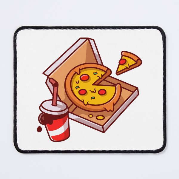 Item preview, Cute Pizza Fast Food Feast Cartoon Illustration designed and sold by Clara D 	 Leclair.