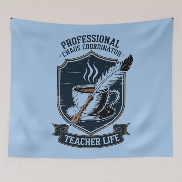 Item preview, Professional Chaos Coordinator - Teacher Life - Funny School Crest designed and sold by Design_Your_Day.