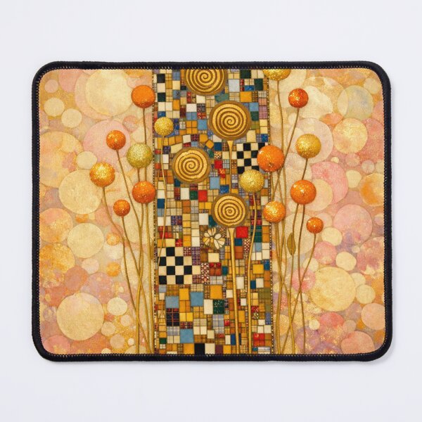 Item preview, Golden Mosaic Garden Art Nouveau Whimsical Floral Tapestry designed and sold by Owcomm.