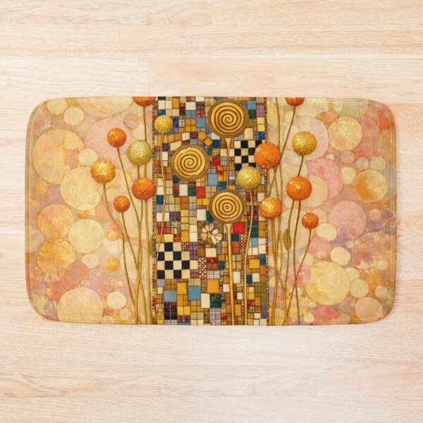 Item preview, Golden Mosaic Garden Art Nouveau Whimsical Floral Tapestry designed and sold by Owcomm.