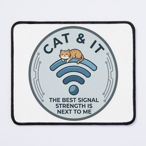 Item preview, Funny Cat WiFi Gift The Best Signal Strength Is Next To Me Cat Lover IT Humor Shirt Programmer Cat Gift designed and sold by Dev Mode.