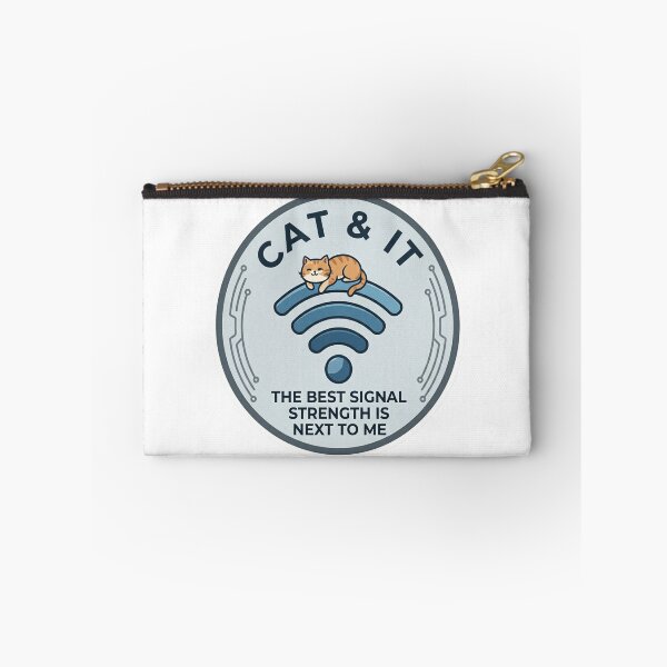 Item preview, Funny Cat WiFi Gift The Best Signal Strength Is Next To Me  Cat Lover IT Humor Shirt Programmer Cat Gift designed and sold by Dev Mode.
