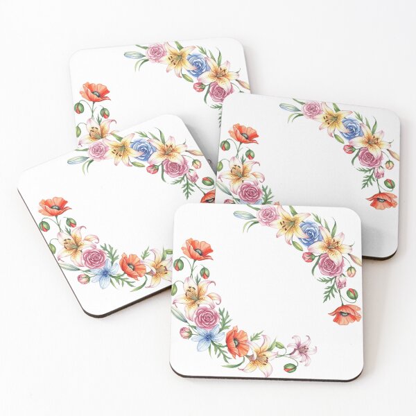 Item preview, Midnight Garden: Watercolor Floral Wreath & Botanical Blooms designed and sold by Dzblack.